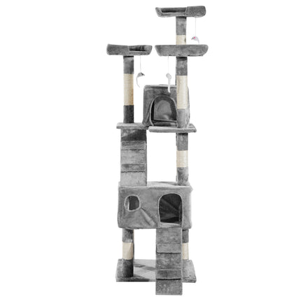 PAWROOM - Multi-level cat climbing tree, XXL grey, 50x50x170 cm