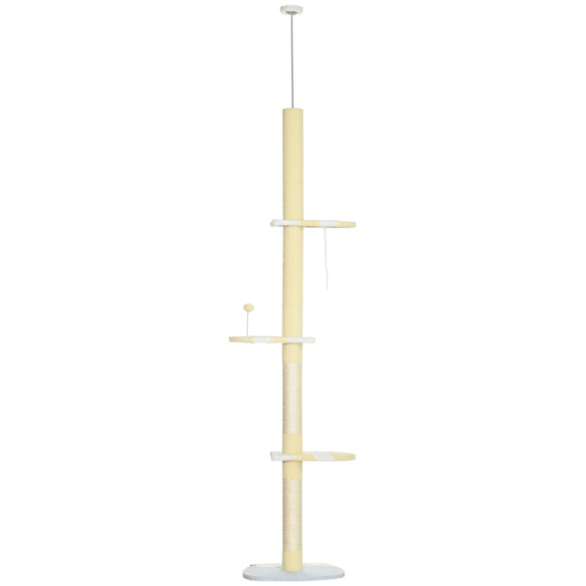 PAWROOM - Adjustable cat scratching post with play ball, 220-260 cm