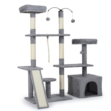 PAWROOM - Klotre med roterende design, leilighet og rampe, lysegrå