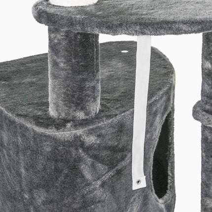 PAWROOM - Cat climbing frame, ceiling-high sisal pole, dark grey