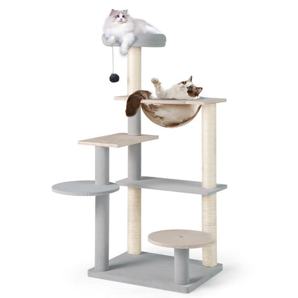 PAWROOM - 113 cm høy moderne skrapestolpe med avtakbar og polstret visningsplattform klatretre