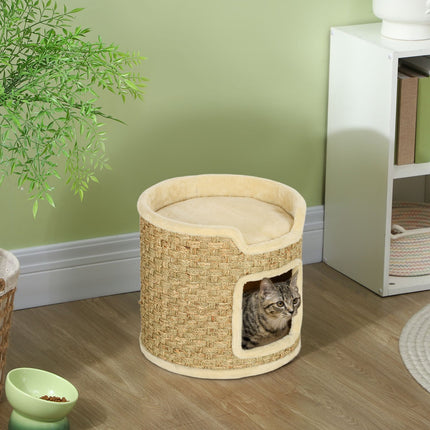 PAWROOM - Cat Tower - 37 cm Sisal barrel, double level, Khaki