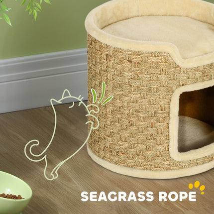 PAWROOM - Cat Tower - 37 cm Sisal barrel, double level, Khaki