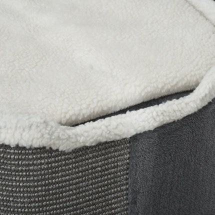 PAWROOM - Cat tree with 3 levels, sisal & velvet smooth fabric, grey/white