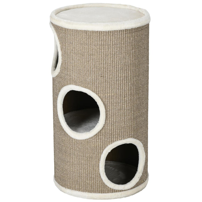 PAWROOM - Cat Scratching Tower, 3 levels, sisal and plush, 70 cm