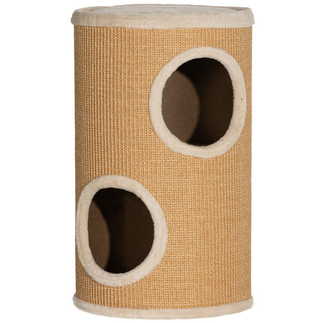 PAWROOM - Cat scratching post with 2 caves, Sisal, 60 cm