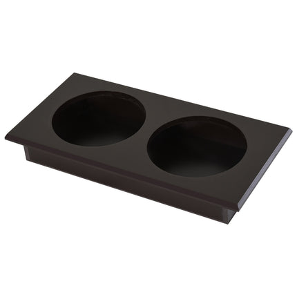 PAWROOM - Hundefôringsskål Med Oppbevaringsplass 2 Boller Fôringsstasjon Rustfri Stålskål Katteskål Mdf Rustfri Espresso 60 X 30 X 41 Cm