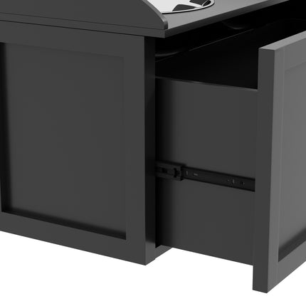 PAWROOM - Elevated Dog Bowl Stand with Storage Drawer, Stainless Steel