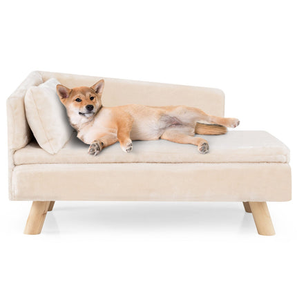 PAWROOM - Elevated Pet Sofa for Small & Medium Dogs, Cats, White