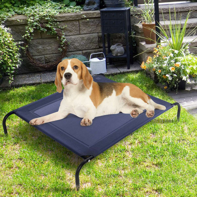 PAWROOM - Hundeseng hage hundeseng utendørs hundesofa grå 110 x 80 x 18 cm metall