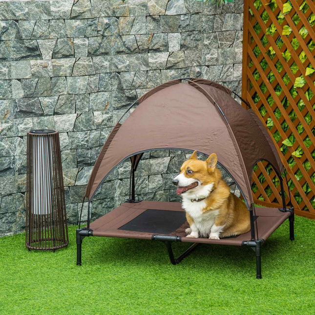 PAWROOM - Outdoor elevated dog bed, ventilating canopy, 92x76x90 Cm