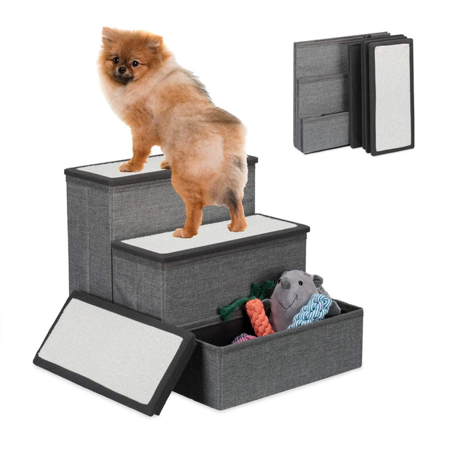 TASSORA - Folding dog ladder 3 steps