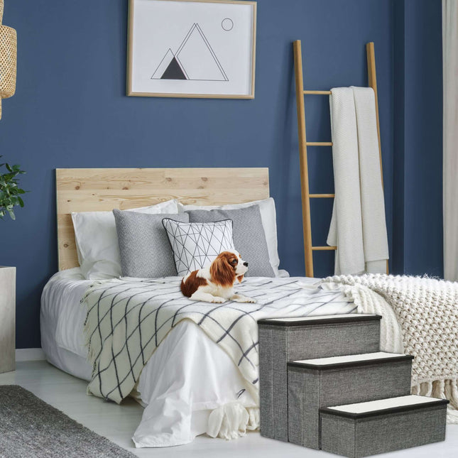 TASSORA - Folding dog ladder 3 steps