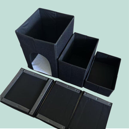 TASSORA - Foldable Dog Stairs, 3 Steps with Storage and Non-Slip Base