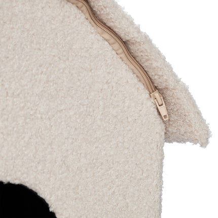 TASSORA - Beige kattegrop med skrapeoverflate