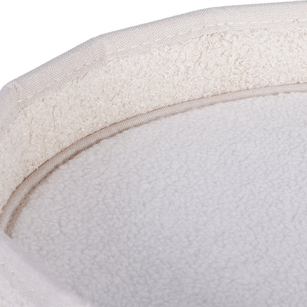 TASSORA - Sammenleggbar beige kattehule med pute og leketøy