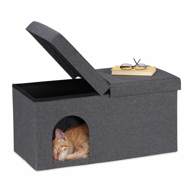 TASSORA - Cat Cave i grått med lokk