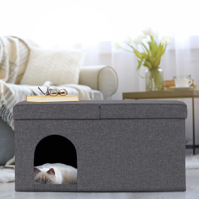 TASSORA - Cat Cave i grått med lokk
