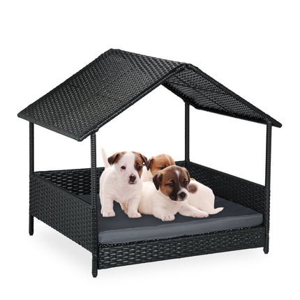 TASSORA - Outdoor Dog Bed with Canopy for Small & Medium Breeds