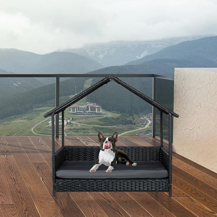 TASSORA - Outdoor Dog Bed with Canopy for Small & Medium Breeds