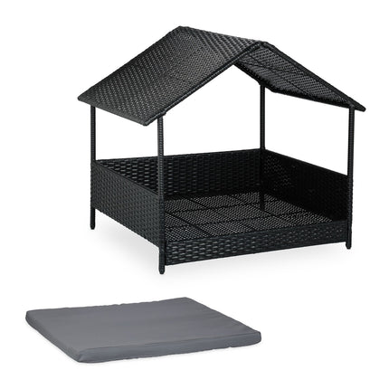 TASSORA - Outdoor Dog Bed with Canopy for Small & Medium Breeds