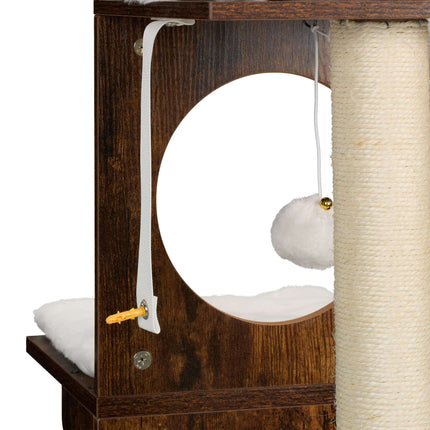 TASSORA - Cat scratcher with litter box cabinet 128 cm