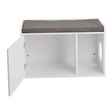 TASSORA - Cat Litter Box Cabinet With Bench