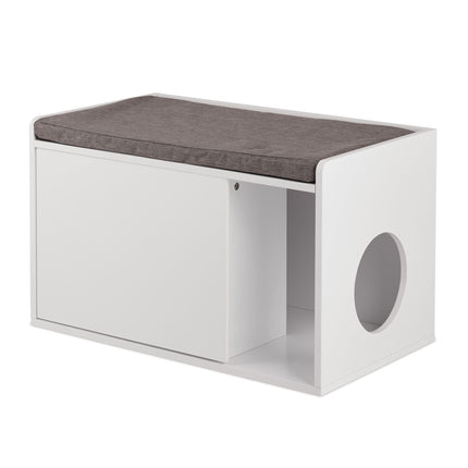 TASSORA - Cat Litter Box Cabinet With Bench