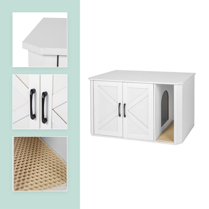 TASSORA - Cat Litter Cabinet with Mat - Wood-Effect, Multi-Use