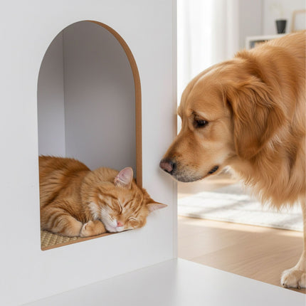 TASSORA - Cat Litter Cabinet with Mat - Wood-Effect, Multi-Use