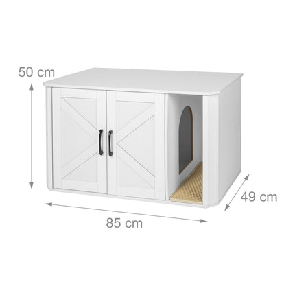 TASSORA - Cat Litter Cabinet with Mat - Wood-Effect, Multi-Use