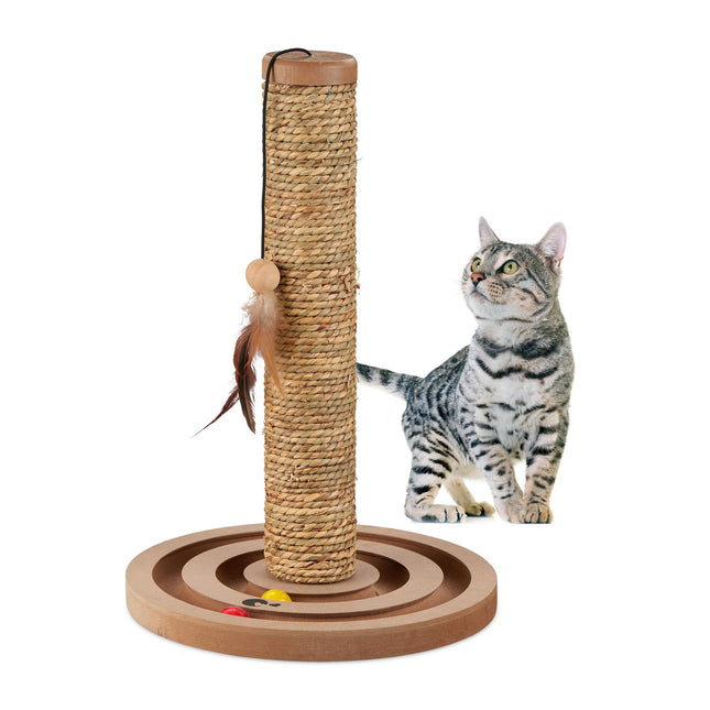 TASSORA - Kattskrapestolpe med leketau og brett
